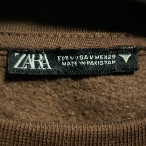 Zara Chocolate Brown Crewneck - Picture 2 of 9
